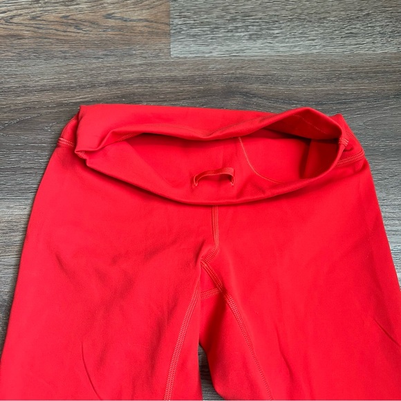 Lululemon Wunder Train High Rise Crop 23” Hot Heat Red Size 4 - Picture 4 of 8